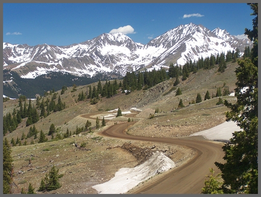 Cottonwood Pass, Sawatch
                        Range - Colorado - approaching summit from west