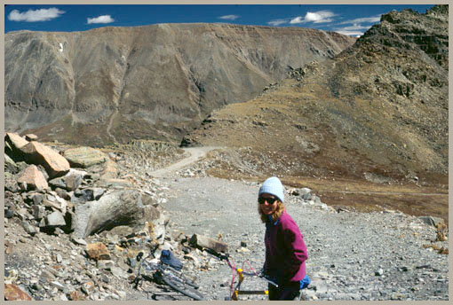 approaching summit of Mosquito Pass from
                          the east