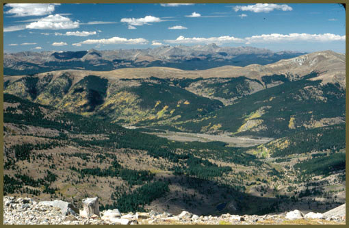 Mosquito
                                    Pass, looking west from summit