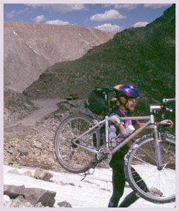 the
                                    last summer snow on top of Mosquito
                                    Pass