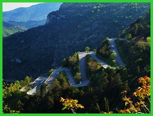 the switchbacks on Col de
                                  Braus