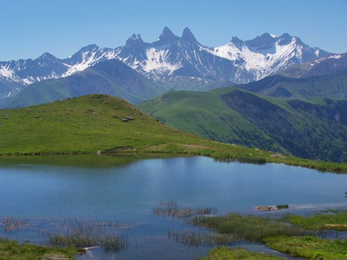 Aigles S'Arves from southern descent of Col de Croix de la Fere