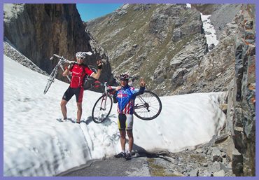 snow drift on Colle della Fauniera on June 2nd