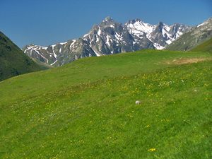 summit of Col du Glandon, looking south