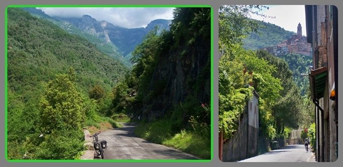 approaching Colle Langan through Pina