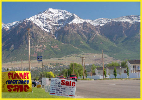 looking up Washington
                        Ave, start of a ride up North Ogden Pass